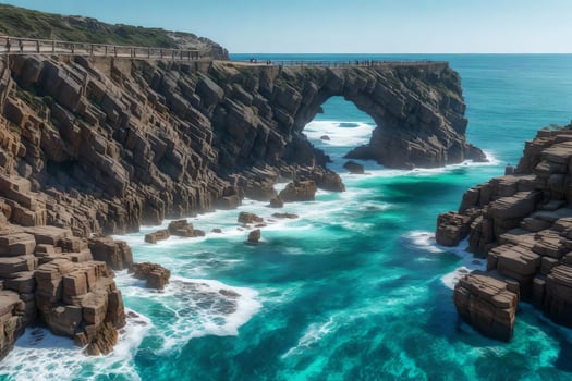 The arch of the sea at the coast of france photo