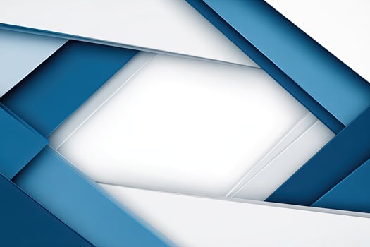 Abstract geometric design with layered shapes in white and blue photo