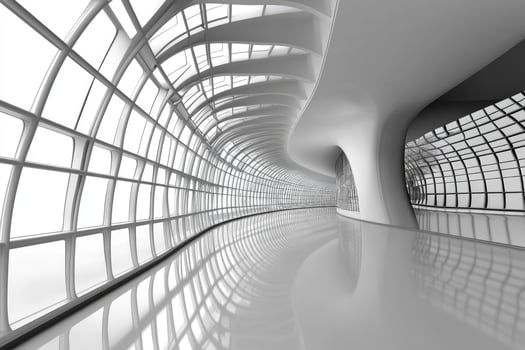 Modern architectural hallway photo