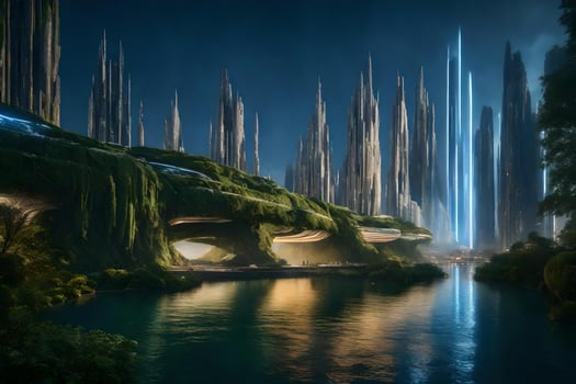 The city of the future is shown in this image photo