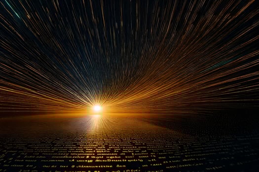 A long exposure photograph of a star trail over the ocean photo