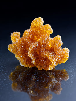Close up of Honeycomb Texture, Golden Amber Sweet Treat. photo