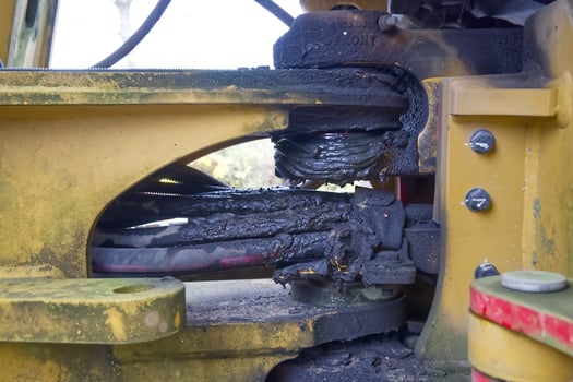 Worn Cables in Heavy Machinery Component photo