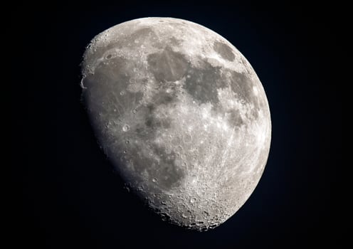 Detailed close up of the moon s surface photo