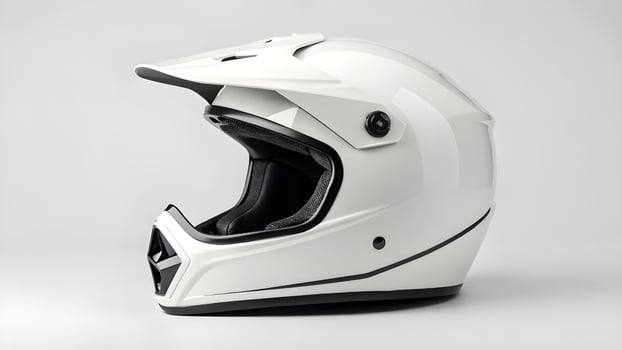 A white helmet on a gray background photo