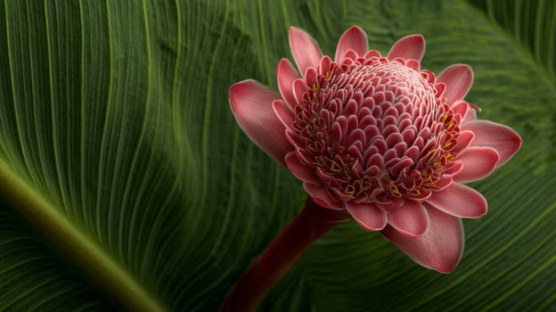 Pink Ginger Flower Close Up photo