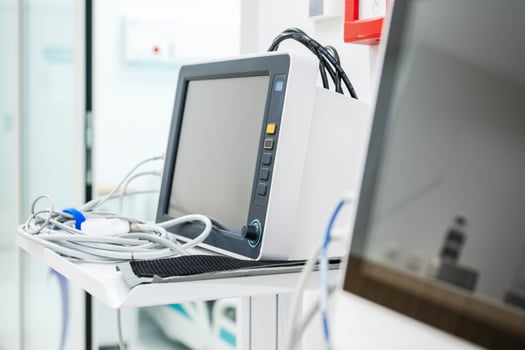Medical Monitoring Equipment in a Hospital Room During Daytime photo