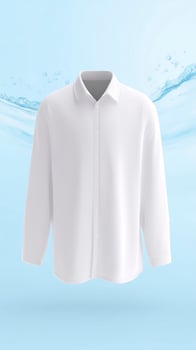 A white shirt on a blue background photo