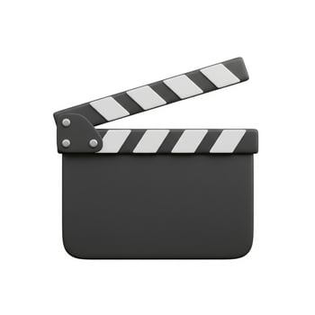 A simple blank movie film clapper isolated on white photo