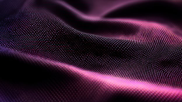 The soft and elegant fabric with a mesmerizing purple texture in motion. photo