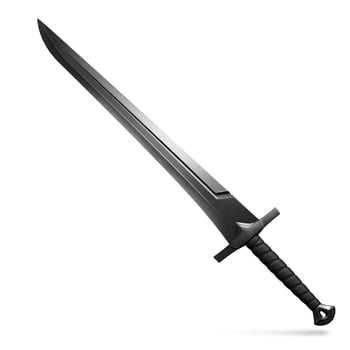 A large sword isolated on white, 3D illustration photo