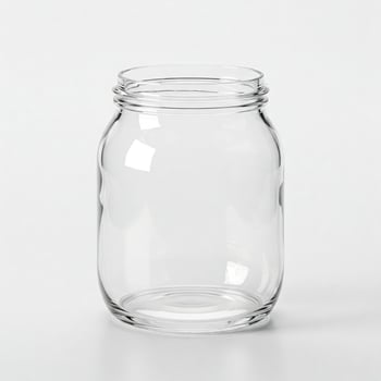 An empty jar isolated on white photo