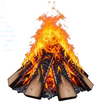 A bonfire isolated on white. 3D illustration photo