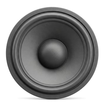 3D illustration of a speaker cone isolated on white photo
