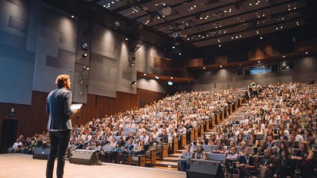 Captivating Public Speaking Audience Learning From a Charismatic and Influential Speaker photo
