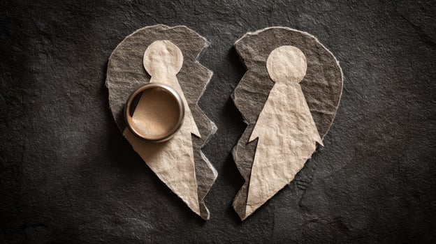 The Heartbreaking Symbol of Love's Separation and Emotional Loss photo