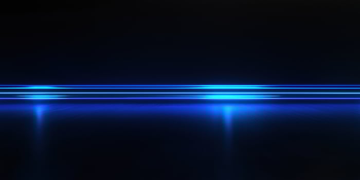 Futuristic blue laser beams creating a modern background photo