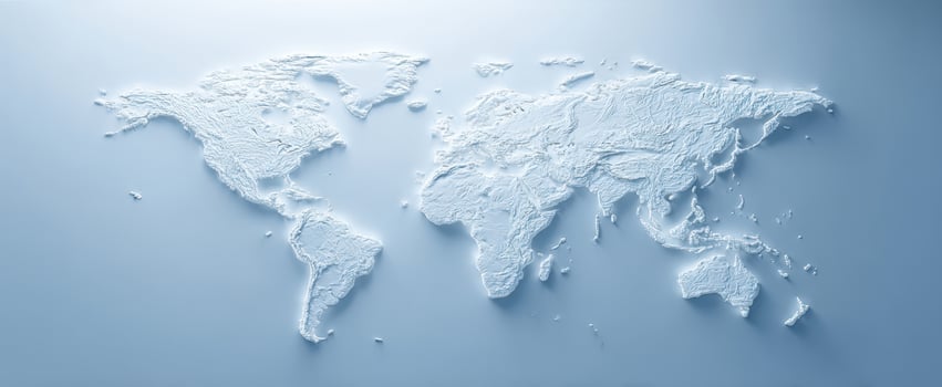 The textured world map showcasing detailed geographical relief in a minimalist design. photo
