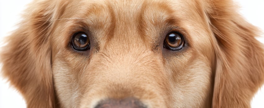 The adorable golden retriever with expressive eyes and gentle personality. photo