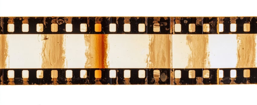The vintage film strip showcasing classic photography and nostalgic texture. photo