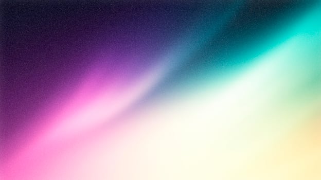 Colorful diagonal gradient background fading from purple to yellow, featuring a subtle grain texture photo