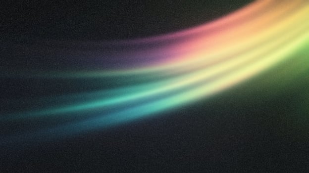 Colorful abstract light streaks on black background photo