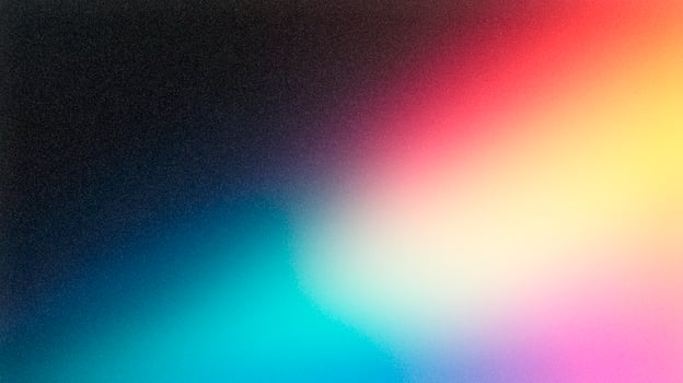 Colorful gradient background blending black, blue, pink, and yellow photo