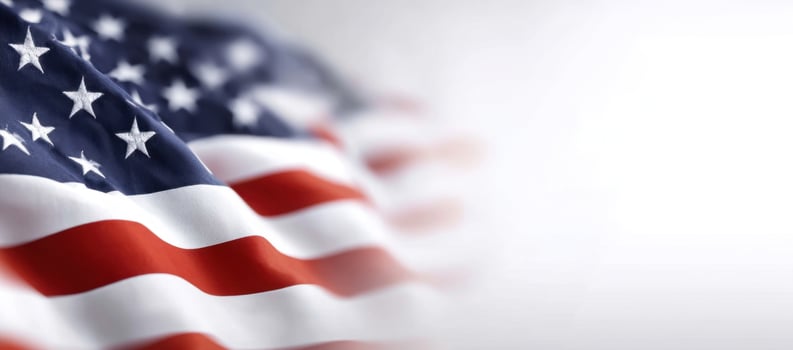 Waving Flag Symbolizing America Patriotic Stripes Stars Colors Independence Symbol Liberty photo