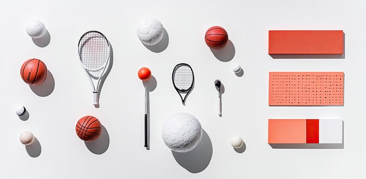Sport Equipment and Color Swatches photo
