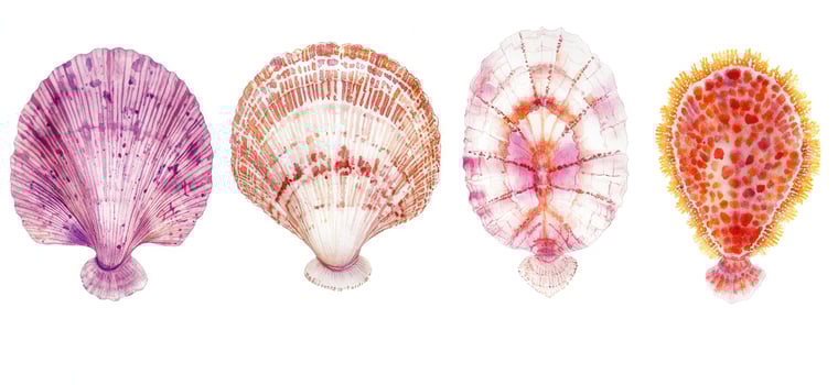 Vibrant Seashell Display photo