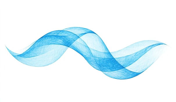 Blue flowing wave design photo