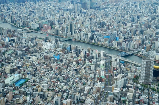 Tokyo Cityscape from Above Tokyo Skytree in Japan photo