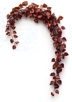 Deep crimson vine-like garland photo