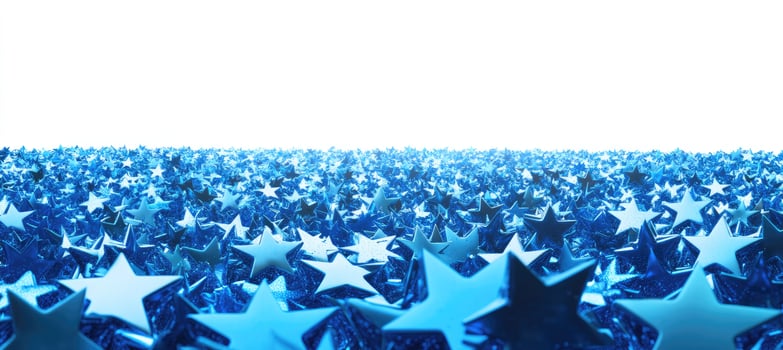 A sea of bright blue stars photo