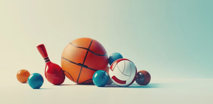 Colorful Sports Balls and Accessories photo
