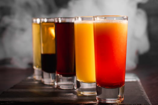 Alcoholic Cocktails on a Dark Background photo