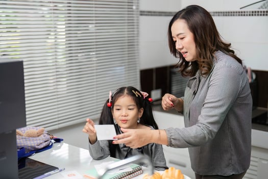 Mother and Daughter. Engaging Learning Moments in the Kitchen photo