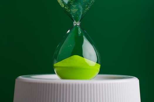 Hourglass The process of time running photo