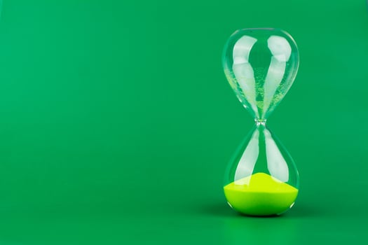 Hourglass The process of time running out The rule of limited photo