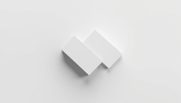 A white cube with a square on it photo