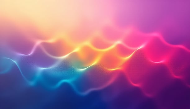 Colorful waves on a background with a bright light photo