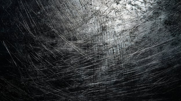 An intriguing background of metal displaying a heavily scratched and used surface texture design photo