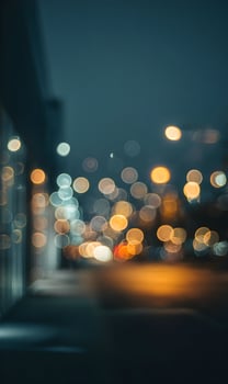 City lights abstract with bokeh effect create an atmosphere of peaceful night urban scene for a cozy evening photo