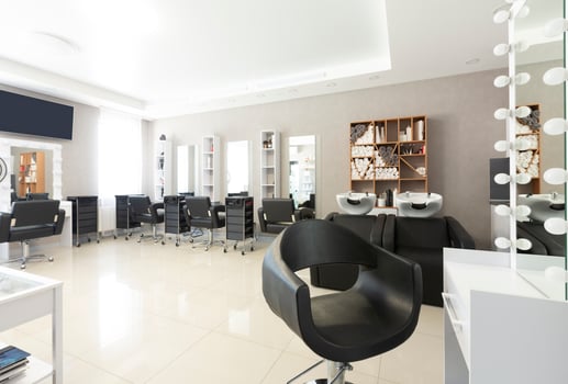 Hairdressing procedures concept. Barber workplace, indoor photo