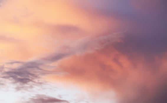 A sunset sky with soft clouds photo