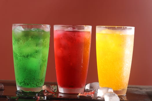 Carbonated water in glass fizz photo