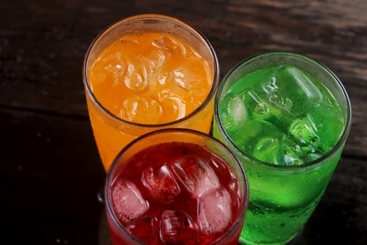 Carbonated water in a glas fizzy and refreshing with every drop. photo