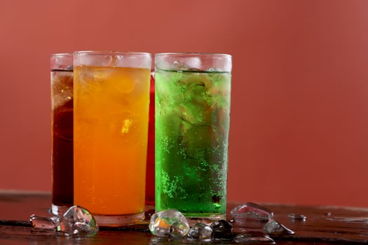 Carbonated water in glass fizzy and refreshing photo