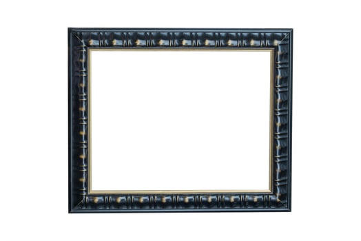 blank black frame on white background. photo