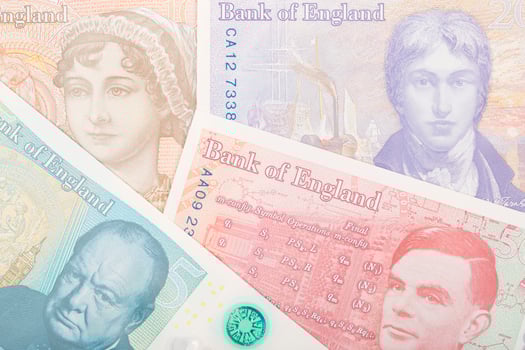 English money - pound a business background photo